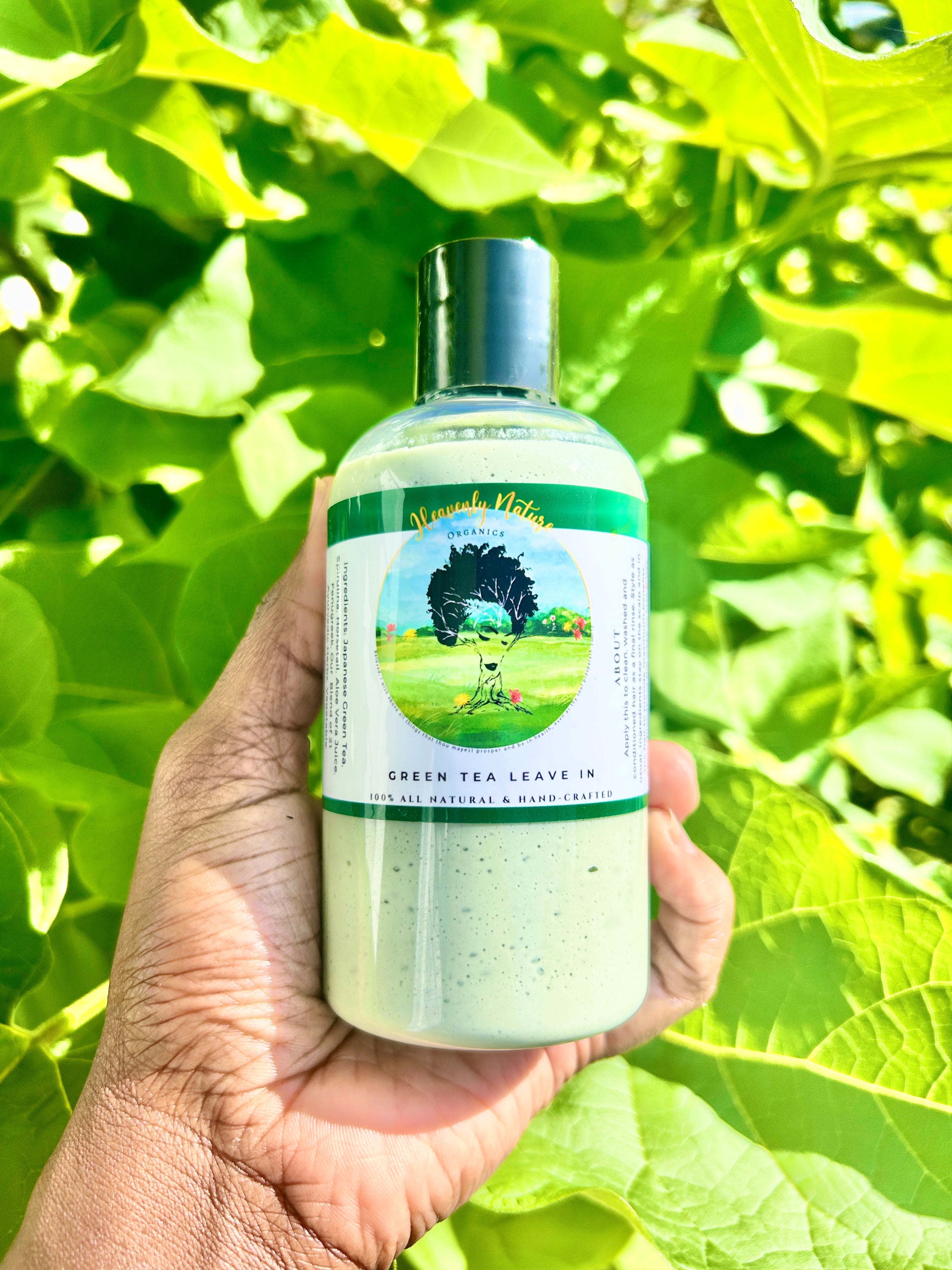 Green Tea Leave In Detangler With Ambunu Slippery Elm and Marshmallow
